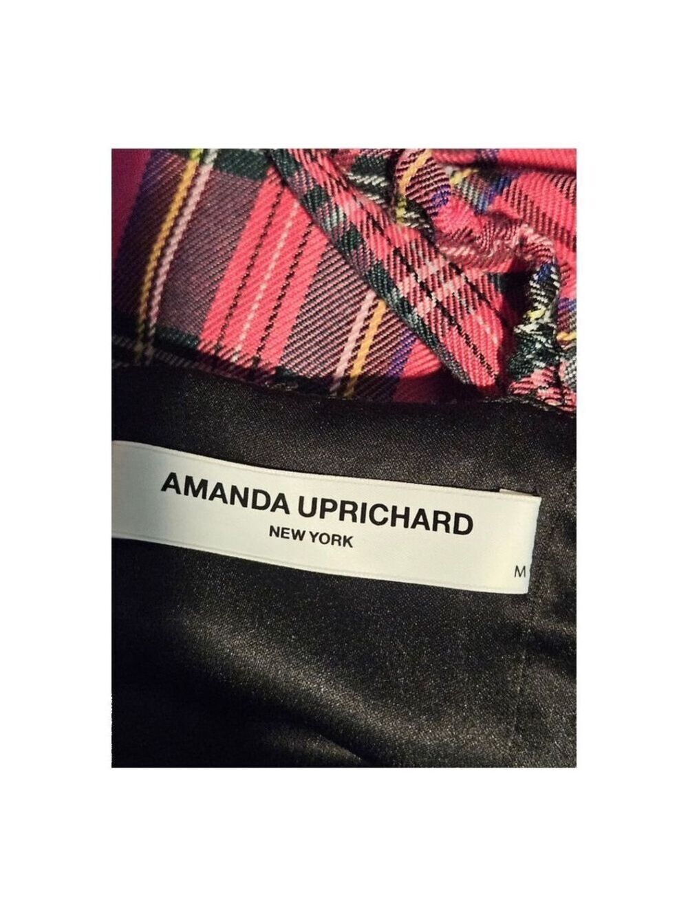 AMANDA UPRICHARD Pink Plaid Mini Dress M - Picture 7 of 7